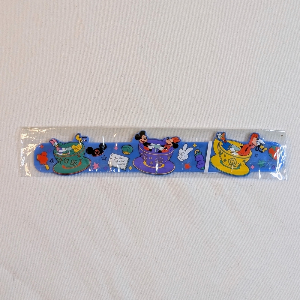 Disney Parks Mickey Mouse & Pals Teacup Ride Slap Bracelet | NWT